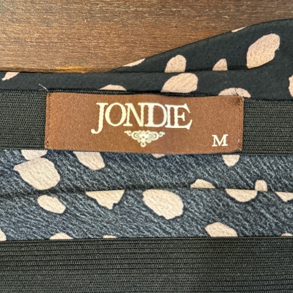 Black and Tan Polka Dot Midi Skirt - Picture 6 of 7